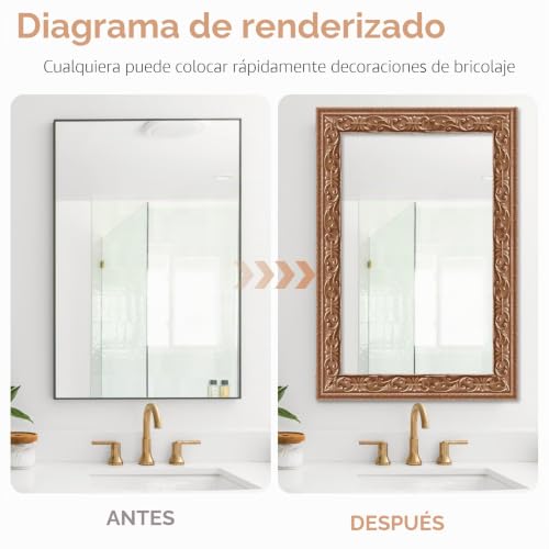 Molduras 3D autoadhesivas impermeables de estuco para pared 5