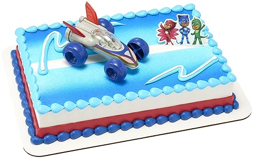 Coche de rueda libre PJ Masks para decorar tartas infantiles con foto DecoSet