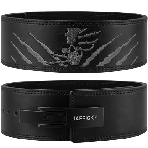 Jaffick Lever Lifting Belt – Power 10mm Extreme Heavy Duty Genuine Leather Lower Back Support for