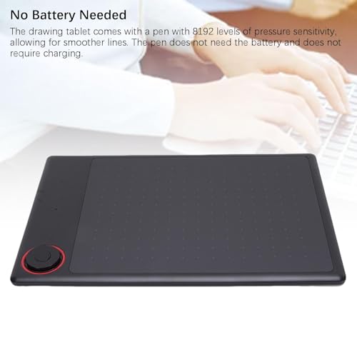 Tableta digitalizadora Zyyini para dibujo gráfico, área de trabajo de 10 x 6 pulgadas, con lápiz de 8192 niveles de sensibilidad a la presión, tecla M, compatible con Windows, Android y OS X miniatura 7