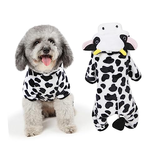 Disfraz para perro Vaca XS en coral polar