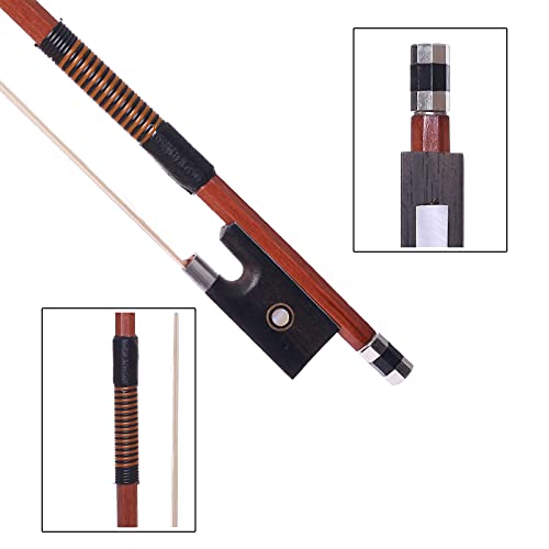 Amzz Violin Bow 4/4 Size - Octagonal Stick, Ebony Frog, And Horse Hair For Exceptional Sound Quality - Ideal For Intermediate To Advanced Violinists (4/4 Full Size) #TOP4