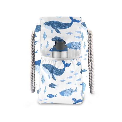 susiyo Watercolor Whales Beach Bags for Women Large Travel Tote Bag Waterproof Sandproof Lightweight Swim Pool Bag for Family Outdoor3