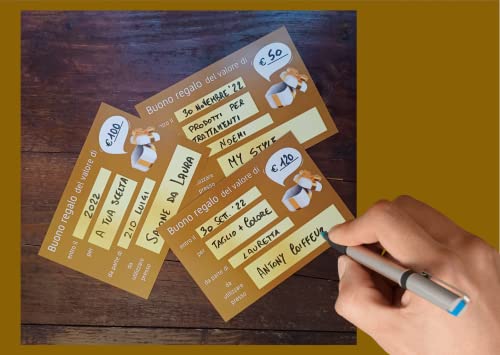 Buoni Regalo da 50 pezzi Parrucchiera Buoni