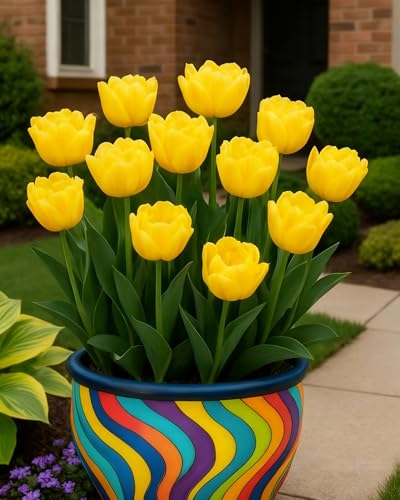 Bulbi di tulipano decorativi, varietà colorate ideali per giardini e terrazzo-15bulbi-S