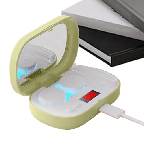 Máquina de Limpieza de Lentes - Equipo Diario De Cuidado Ultrasónico Para Lentes Blandos | Limpieza Inteligente Recargable Con Pantalla LED Para Familia Y Adolescentes