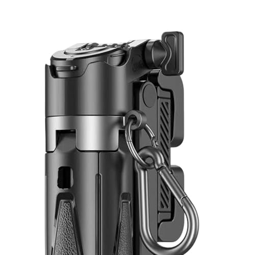 Palo selfie extensible compacto negro de aleación de aluminio recargable multifuncional 2