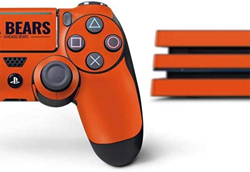 Skinit Decal Gaming Skin Compatible with PS4 Pro Console and Controller Bundle - Officially Licensed NFL Chicago Bears Team Motto Design