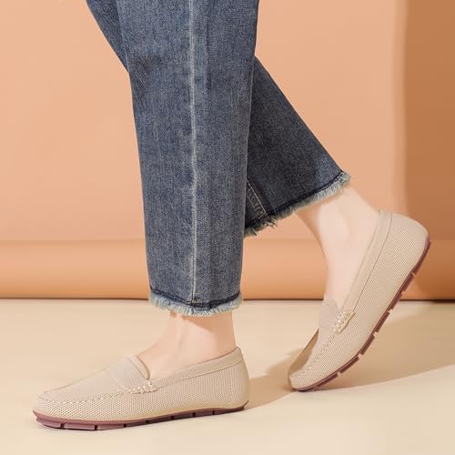 Image of Loafer Shoes for Women Comfortable Casual Women's Loafer Shoes Flat Shoes