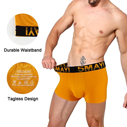 5Mayi Men's Underwear Boxer Briefs Cotton Mens Trunks For Men Soft Boxer Briefs Underwear Men Pack Colorful Xl #TOP2