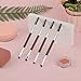 6 Pieces Dual-Ended Brow Brush, Eyebrow Brush, Angled Eye Brow and Spoolie Brushes, Shaping and Filling Eyebrows, Eyebrow Spoolie Brushes for Precise Brushing, Black