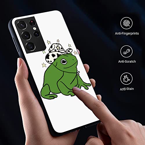 Compatible With Samsung Galaxy A02S Case, Kawaii Cute Cowboy Hat Frog Phone Case Gift Tpu Shockproof Protective Phone Case #TOP1
