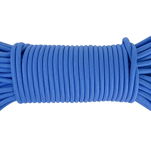 Image of 550 para Cord Parachute Survival Cord Rope Spec Type III 7 Strand Paracord Rope, Military Grade Nylon 4mm Diameter(Light Blue, 20)