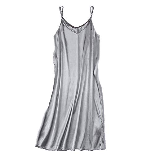Preisvergleich Produktbild Damen-Nachthemd, ohne Ausfall, Nachthemd, Nachtwäsche Gr. 52, grau