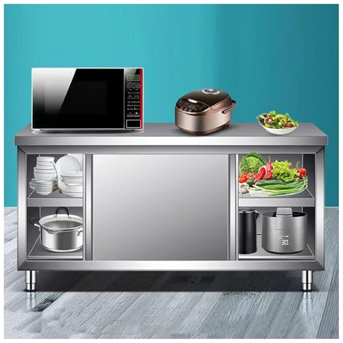 Generisch Edelstahl Arbeitstisch mit Schneidebrett