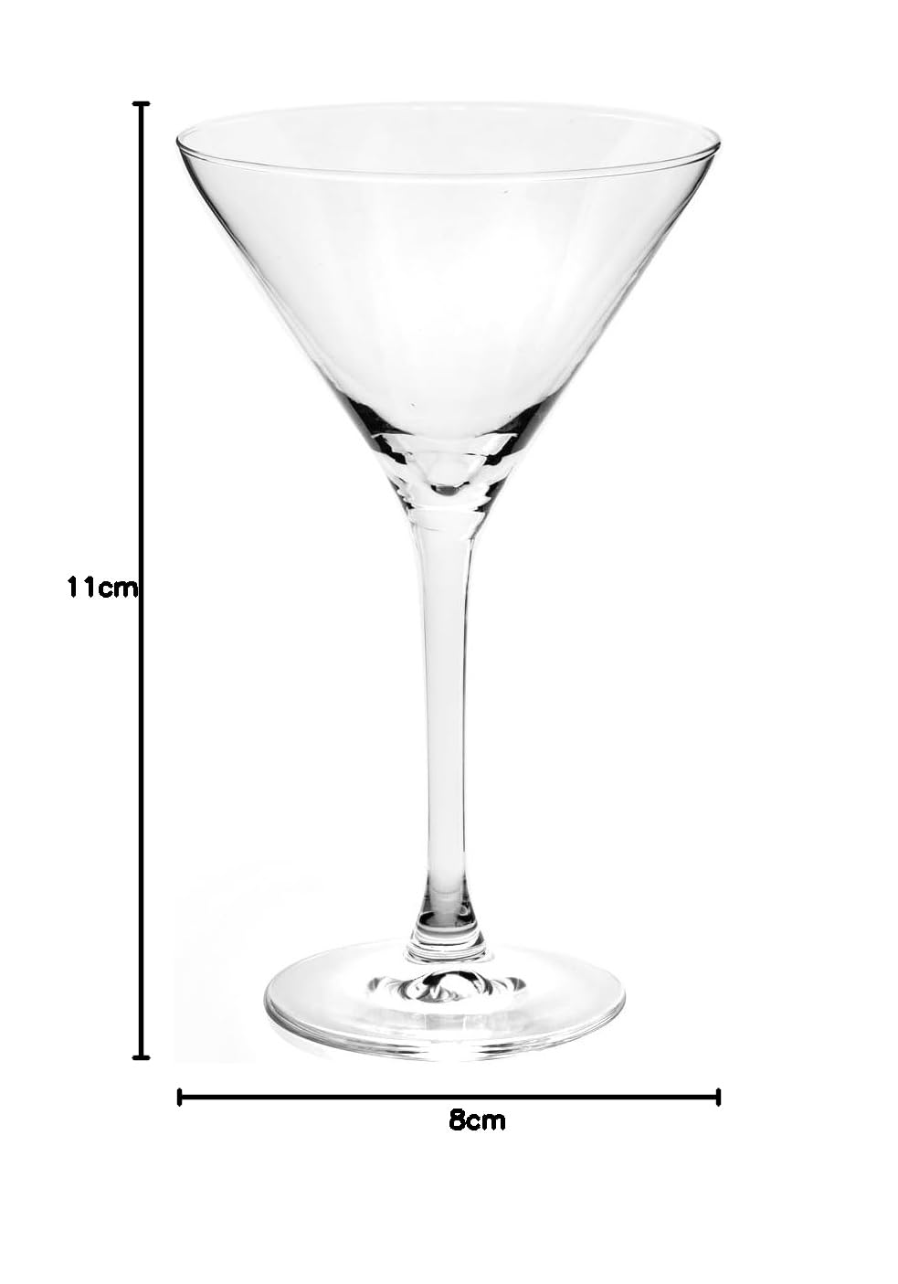 Royal Leerdam, Set di 4 Calici Martini in Vetro Trasparente da 25 cl - Eleganti, Resistenti e Lavabili in Lavastoviglie