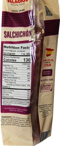 Vista 2 de Palacios Auténtico salchichón español 7.9 oz, importado de España