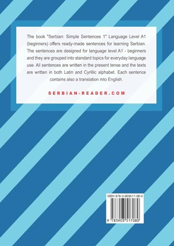 Serbian Simple Sentences 1: In Latin and Cyrillic Script With English Translation, Level A1 - Beginners, 2. Edition (Serbian Reader) - Image 2