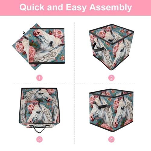 Cube de rangement pliable avec double poignées pour vêtements encombrants - 7