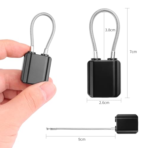 YAODHAOD Luggage Locks with Keys, Mini Size Cable Locks with Keys for Travel Suitcase Locks Padlock Apply to Locker Lock, Suitcase, Carry On, Backpack, Laptop Bag (2PCS)