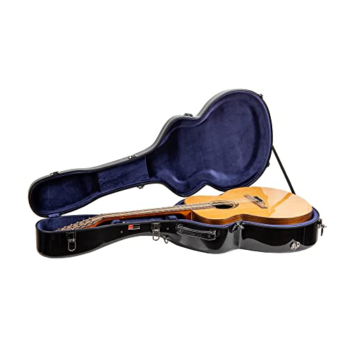 Crossrock Deluxe Fiberglas Super Jumbo Gitarrenkoffer Schwarz CRF2020SBBK