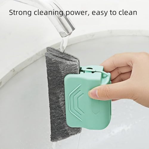 Brosse de nettoyage magique verte pour rainures de fenêtre, nouveaux outils de nettoyage pour rainures et portes couliss