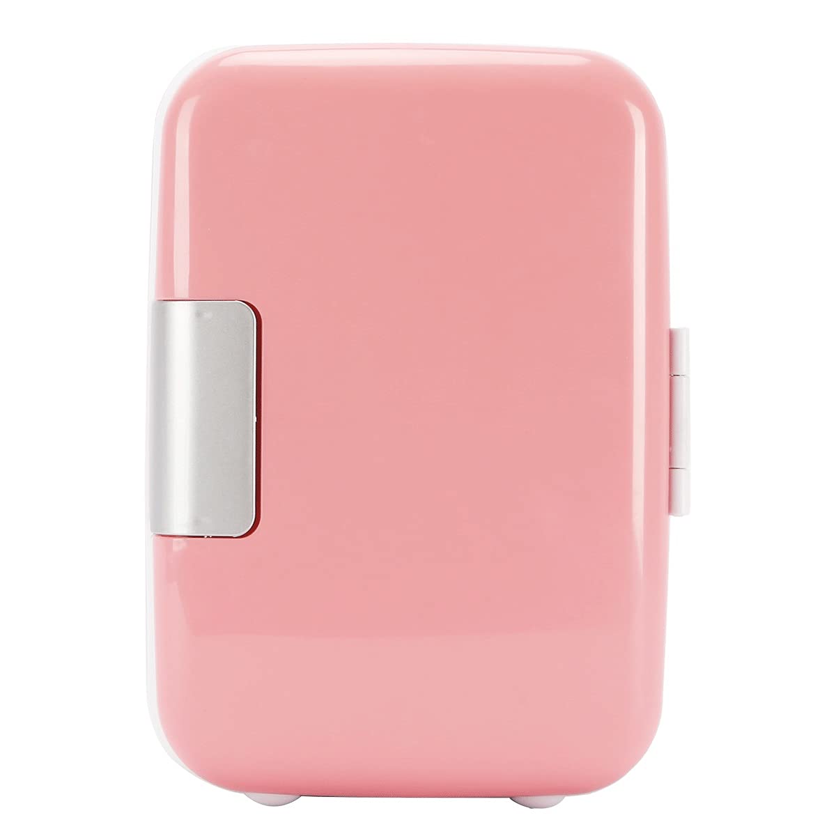 Mini refrigerador portátil de 4 l con 12 V CA/CC para coche, ideal para dormitorio, oficina o dormitorio (color: rosa, tamaño: 12 V, 110-220 V)