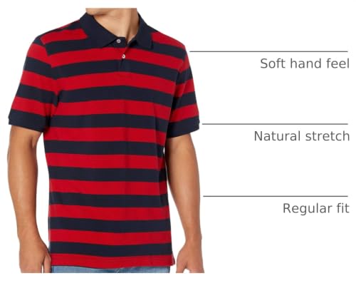 Image of Amazon Essentials Men's Regular-Fit Short Sleeve Cotton Pique Polo Shirt (Available in Big & Tall)
