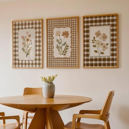 Arte campestre en set de 3 láminas clásicas de 40x60 cm sin marco