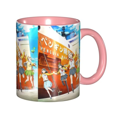 宇宙よりも遠い場所 セラミックマグカップ 食器 大容量コーヒーカップ 330ml 耐熱 おしゃれなマグカップ オフィスホーム用 プレゼントに最適 再利用可能 ギフト 男女兼用 Pink
