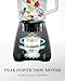 SHARDOR Standmixer, 700 W Spitzenleistung smoothie maker mit 1,5-Liter-Glasbehälter, Edelstahl 6-Klingen, 5 Geschwindigkeitsstufen für Milchshakes, Smoothies, Säfte und Eisgetränke, schwarz