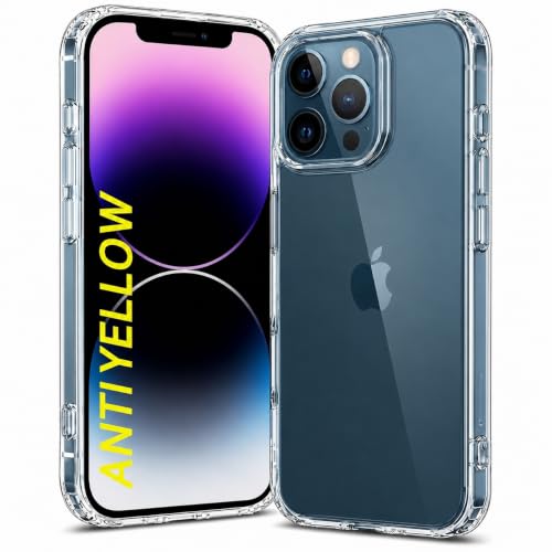 Image of DIZORO Crystal Clear Back Case Cover for iPhone 12 Pro Max Non Yellowing Transparent Cover |Hard Back Cover Clear Case for iPhone 12 Pro Max with Anti-Yellow (PC, Transparent)