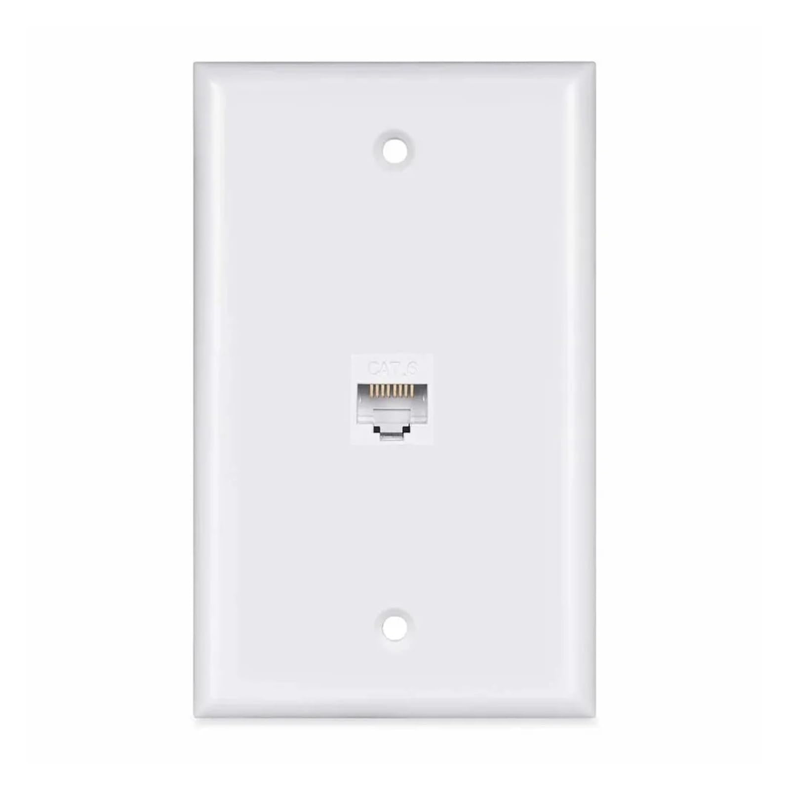 Câbles RJ45 encombrants ? Plaque murale pour prise Ethernet CAT6 blanche - 6