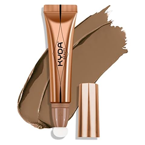 KYDA Contour Beauty Wand, Liquid Face Concealer Contouring with Cushion Applicator, High Coverage Natural Matte Finish, Lightweight Blendable Super Silky Cream Contour Stick-Medium Cover