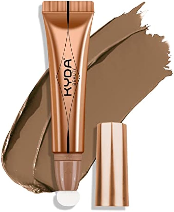 KYDA Contour Beauty Wand, Liquid Face Concealer Contouring with Cushion Applicator, High Coverage Natural Matte Finish, Lightweight Blendable Super Silky Cream Contour Stick, by Ownest Beauty-Medium