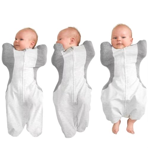 Image of KIDIRA Swaddle for Newborns, Baby Swaddles 1-3 Months 5-13lb, Arms Up Swaddle 1-3 Months Newborn with Moisture-Wicking Fabric, Promotes Healthy Hip Development, 2-Way Zipper & Foot Buttons, 1Pack
