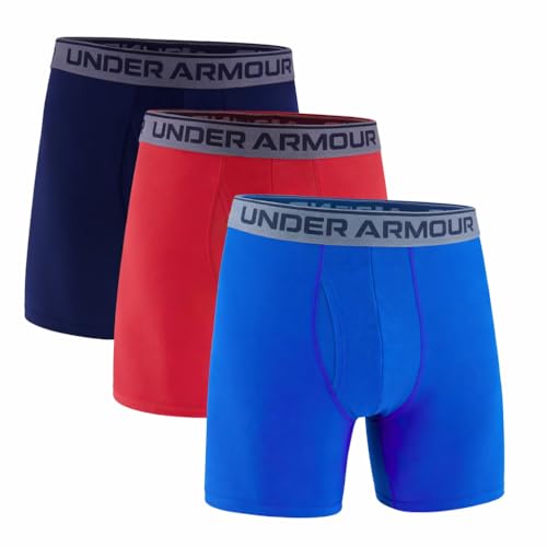 Image of Under Armour mens Multi-pack Performance Tech Boxerjock Brief, 6 inch Inseam, All-day Comfort & Soft
