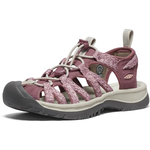 KEEN Whisper Closed Toe Durable Comfortable Easy on Washable Adventure, Sandalia Mujer, Rose Brown Peach Parfait, 37.5 EU