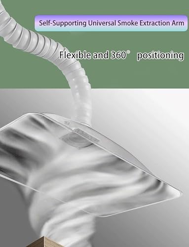 Bras d'extraction flexible de 50 mm avec capot de captage robuste - 5