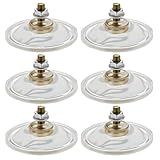FdcLixuvol 6 Pcs Heavy Duty Suction Cups with M6 Thread Screw, 2'/51 mm Clear PVC Adhesive Suction Cup Hooks Sucker Pads for Home Organization Bathroom Window Wall