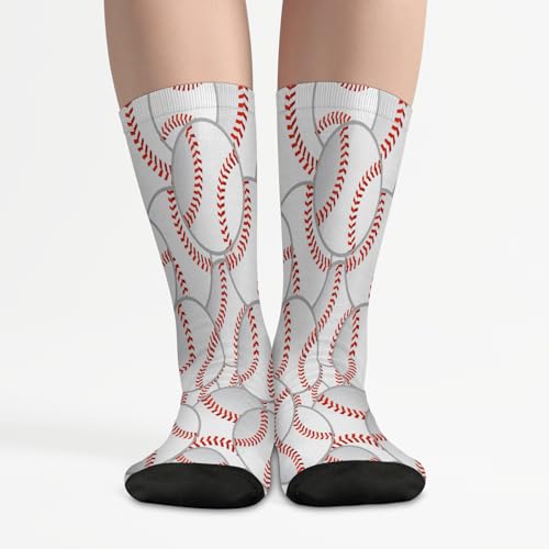 Baseballs Breathable Athletic Casual Socks with Nonslip Fit Sweat Wicking Yoga Socks for Men and Women Stretchy Socks for Sports Work Gifts Ideas3