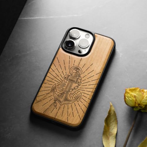 Coque bois iPhone 15 Pro Max Magsafe gravée, une idée cadeau idéale - 4