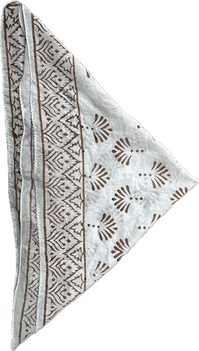 Cotton Hand Block Bandanas for Women - Handprinted Paisley Design Premium Kerchiefs for Men and Women - Handmade Organic Cotton Bandanas for Women - Exceptional Design High-Grade Boho Chic2