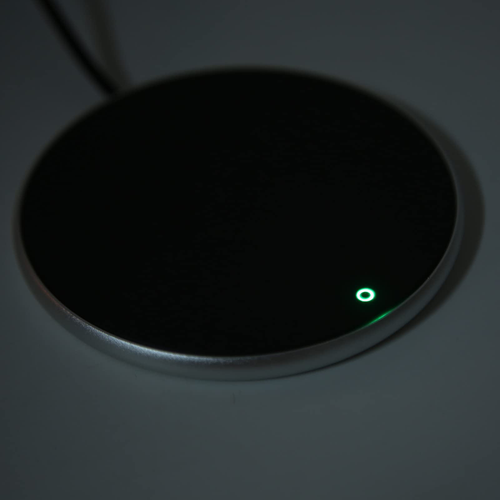 Calentador de vasos USB con interruptor táctil inteligente y posavasos inteligente de calentamiento de temperatura constante para bebidas calientes café Ø10,3 cm (plata)