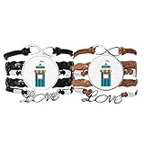 Classification: Bracelet DIYthinker Amazing Funny Park Tickets ilustración Pulsera Pareja de Cuerdas de Cuero