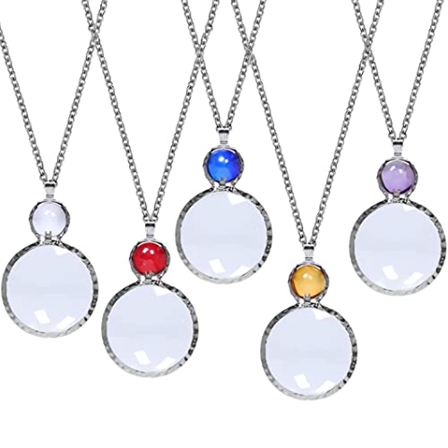 Magnifying Glass Necklace XILAZAB 10x Monocle Glasses Loupe Magnifier Necklace with Long Chain Reading Aid for Library Reading Zooming Jewelry Needlework 1pcs Yellow