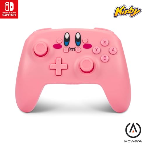 PowerA Wireless Nintendo Switch Controller – Kirby, AA Battery Powered (Battery Included), Nintendo Switch Pro Controller, Mappable Gaming Buttons, Officially Licensed by Nintendo