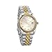 Produktbild JewelryWe Paar Uhr Analog Quarz Kalender 30M Wasserdicht Partner Armbanduhr Edelstahl Armband Herren Uhren mit Gold Strass Zifferblatt