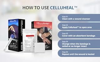 Celluheal Cellufil Collagen Particles for Advanced Wound Care - Box of 5 Vials - 100% Non-Hydrolyzed Bovine Collagen for Tissue Regeneration, First Aid & Minor Bleeding