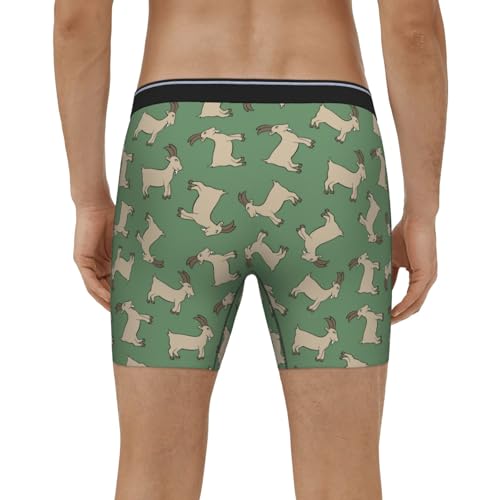 Mens Underwear Boxer Briefs - Soft Breathable Classic Cute Goat Green Men Underwear Boxer Briefs3